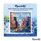 Figured'Art Mini Paint by Numbers Kit for Adults with Frame Travel Poster New York City Small format 8"x8" - Craft Art Painting DIY Canvas Already Stretched on a Wooden Frame